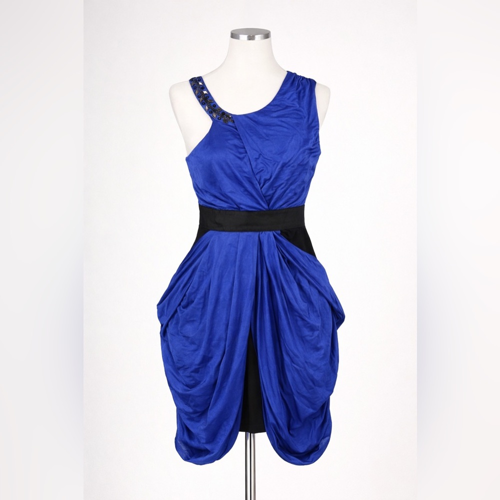 🛍️ 3 for $15 🛍️ Everything Must Go ✨ Bebe Royal Blue Party Dress S - Picture 2 of 8